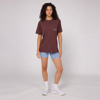 Thumbnail of The Community Tee, Unisex - Chocolate with Smokey Blue