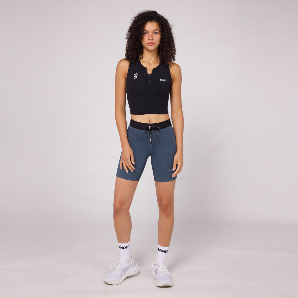 Ares Flex™ Zip Front Race Crop - Black