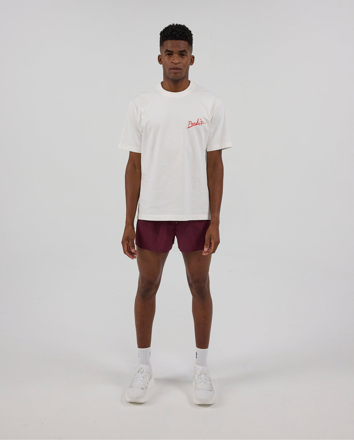 Painted Flower Cotton Tee, Unisex - White