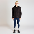 Thumbnail of The Off Track Herringbone Wool Jacket, Unisex - Deep Amber Brown