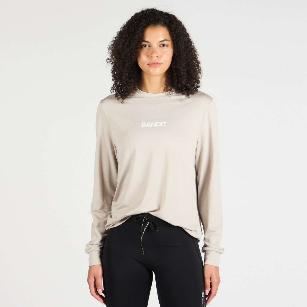 Micromesh™ "Evolve Wave" Long Sleeve Tee - Unisex, Stone