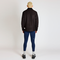 Thumbnail of The Off Track Herringbone Wool Jacket, Unisex - Deep Amber Brown