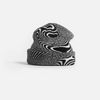 Kornaros Intarsia Wool Blend Beanie - White with Black