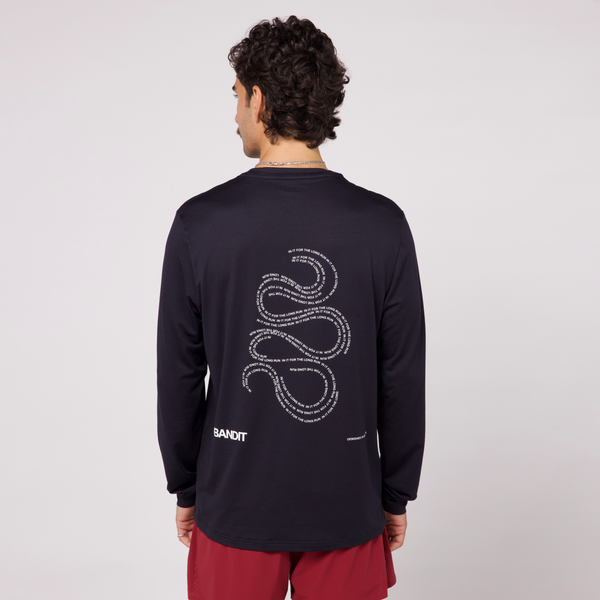 Micromesh™ "For the Long Run" Long Sleeve Tee - Unisex, Black