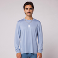 Thumbnail of Micromesh™ "Geometry" Long Sleeve Tee - Unisex, Smokey Blue
