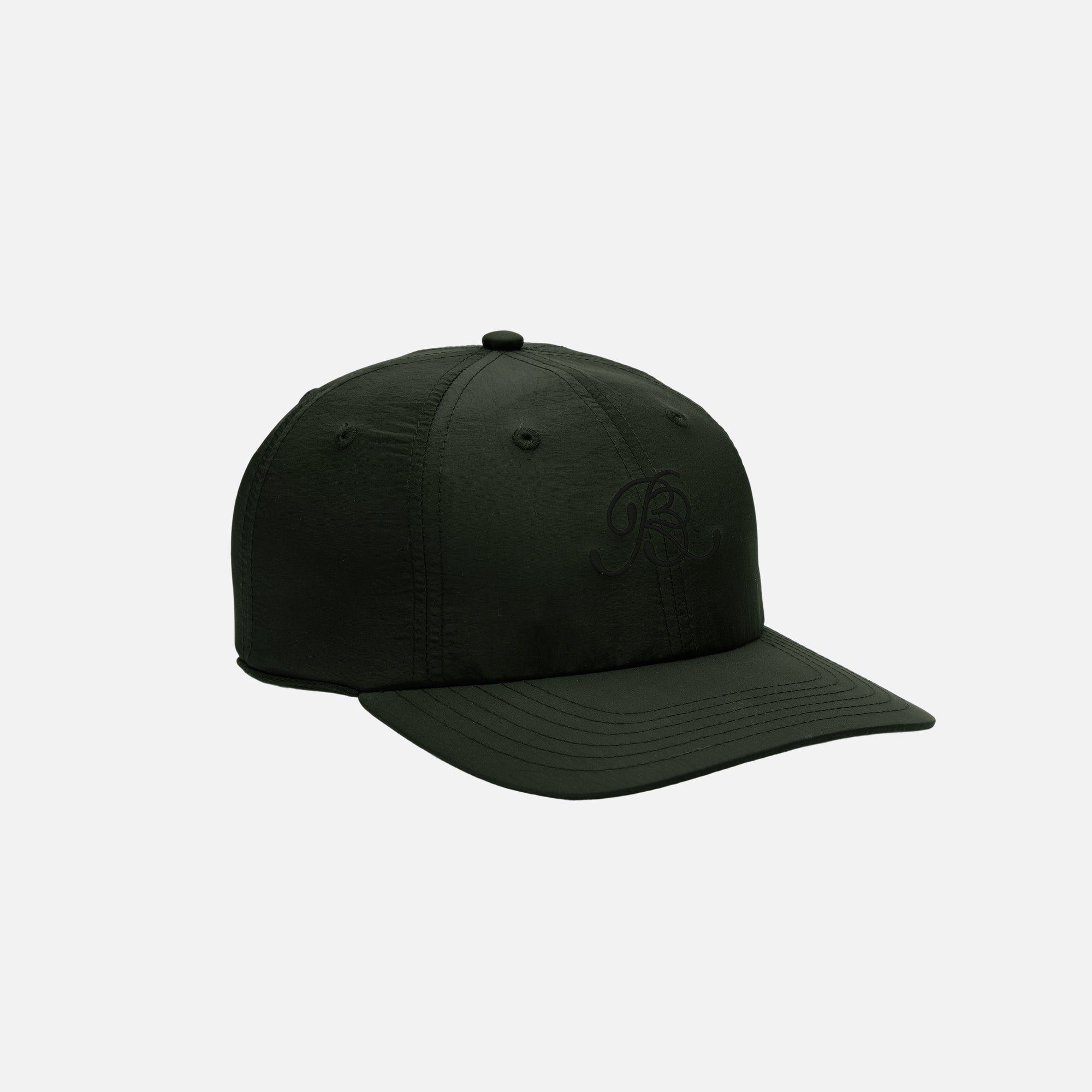 Cursive "BR" Nylon Dad Hat - Dark Fatigue