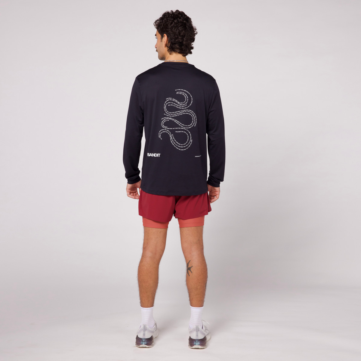 Micromesh™ "For the Long Run" Long Sleeve Tee - Unisex, Black