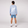 Thumbnail of Micromesh™ "Geometry" Long Sleeve Tee - Unisex, Smokey Blue