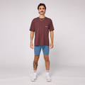Thumbnail of The Community Tee, Unisex - Chocolate with Smokey Blue
