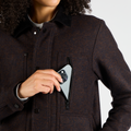 Thumbnail of The Off Track Herringbone Wool Jacket, Unisex - Deep Amber Brown