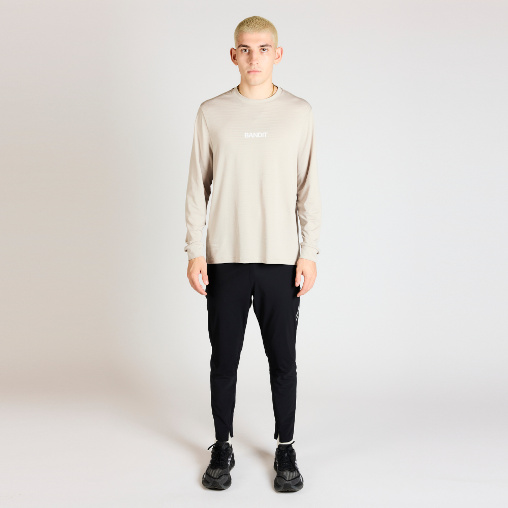 Micromesh™ "Evolve Wave" Long Sleeve Tee - Unisex, Stone