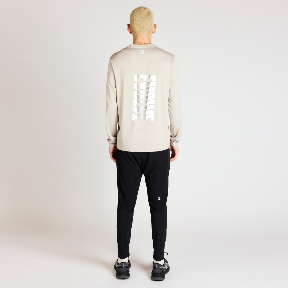 Micromesh™ "Evolve Wave" Long Sleeve Tee - Unisex, Stone