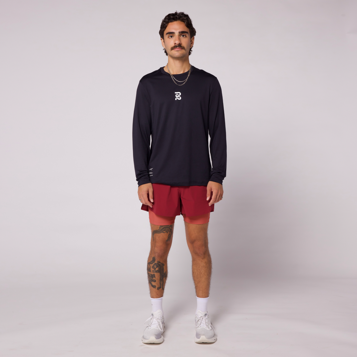 Micromesh™ "For the Long Run" Long Sleeve Tee - Unisex, Black