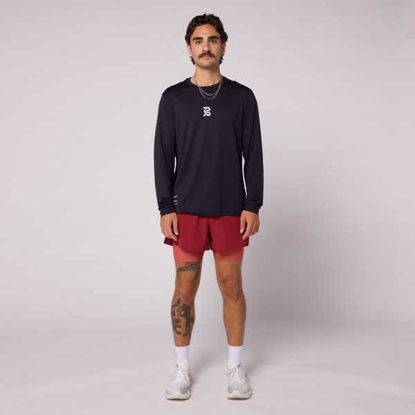 Micromesh™ "For the Long Run" Long Sleeve Tee - Unisex, Black
