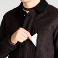 Thumbnail of The Off Track Herringbone Wool Jacket, Unisex - Deep Amber Brown