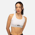 Thumbnail of Cadence™ Corset Bra, White with Black - Bandit x ASICS