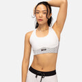 Thumbnail of Cadence™ Corset Bra, White with Black - Bandit x ASICS
