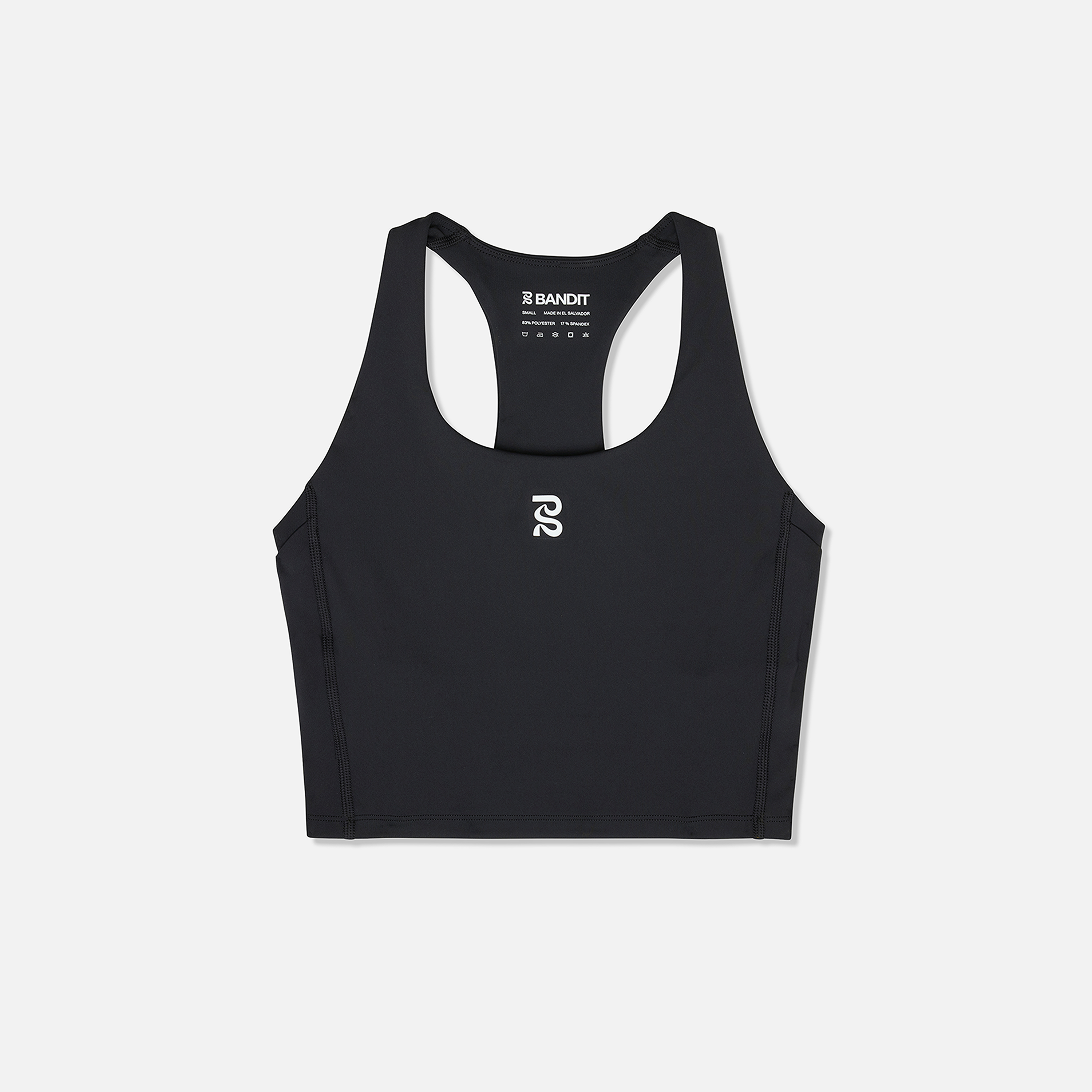 Stamina™ Black Scoop Neck Crop Top | Bandit Running