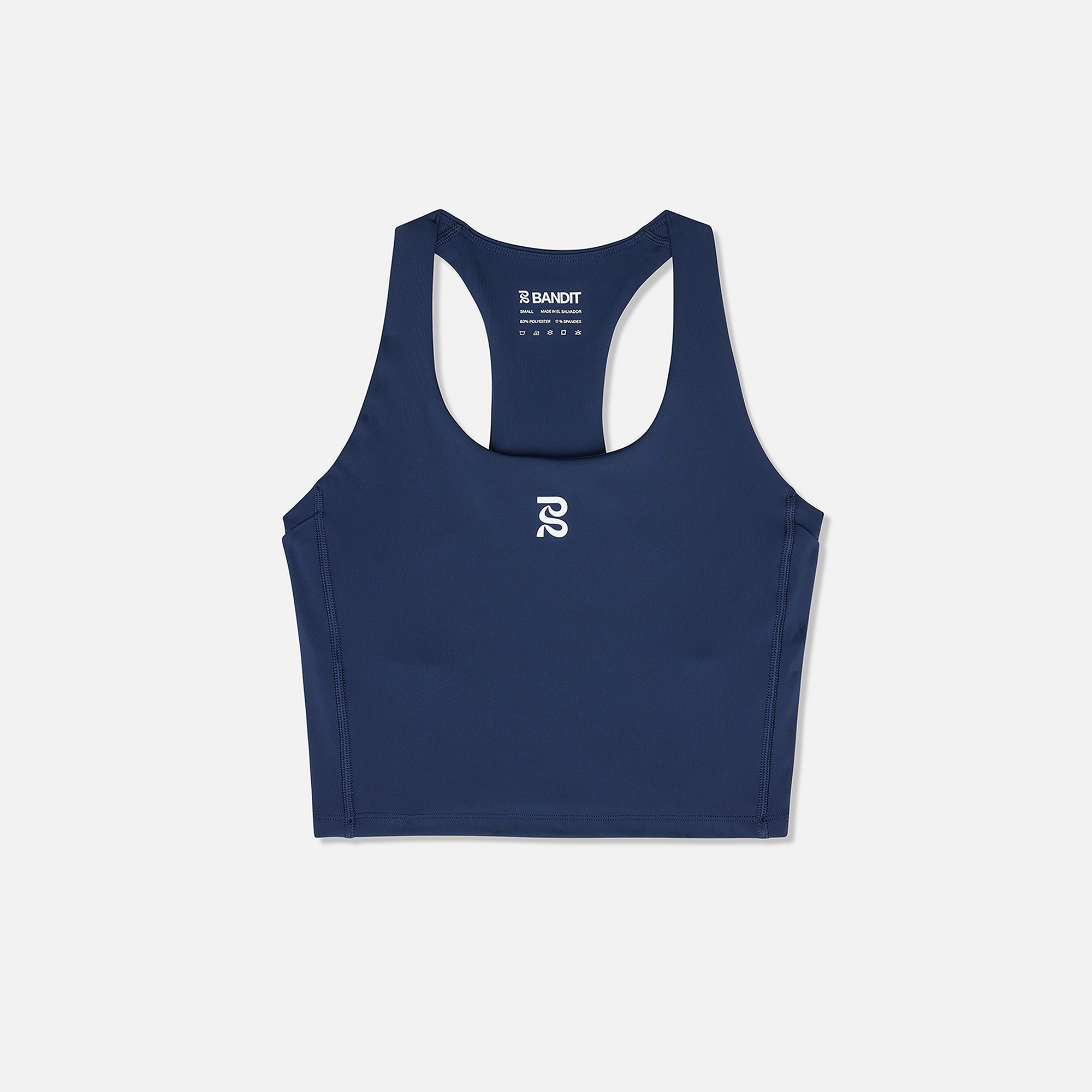 Stamina™ Scoop Neck Race Crop - NY Navy