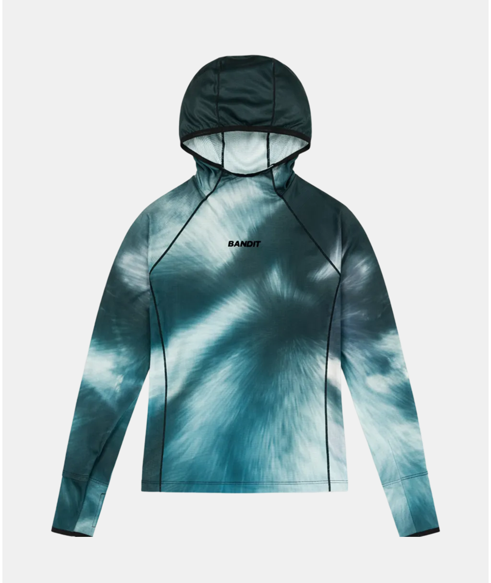Women's AuraGrid™ Hooded Performance Top - Storm Multi