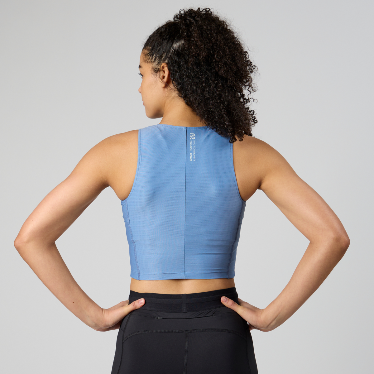 Ares Flex™ Zip Front Race Crop in Skyline | Bandit Running