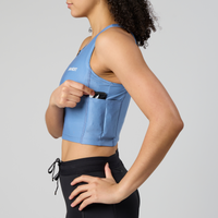 Thumbnail of Ares Flex™ Zip Front Race Crop - Skyline