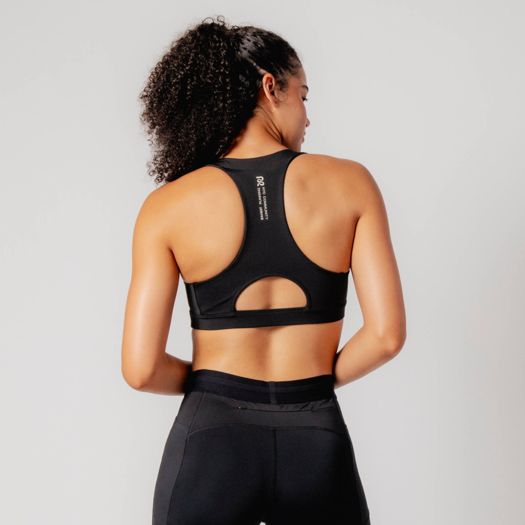 Stamina™ Scoop Neck Run Bra - Black