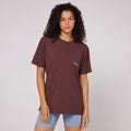 Thumbnail of The Community Tee, Unisex - Chocolate with Smokey Blue