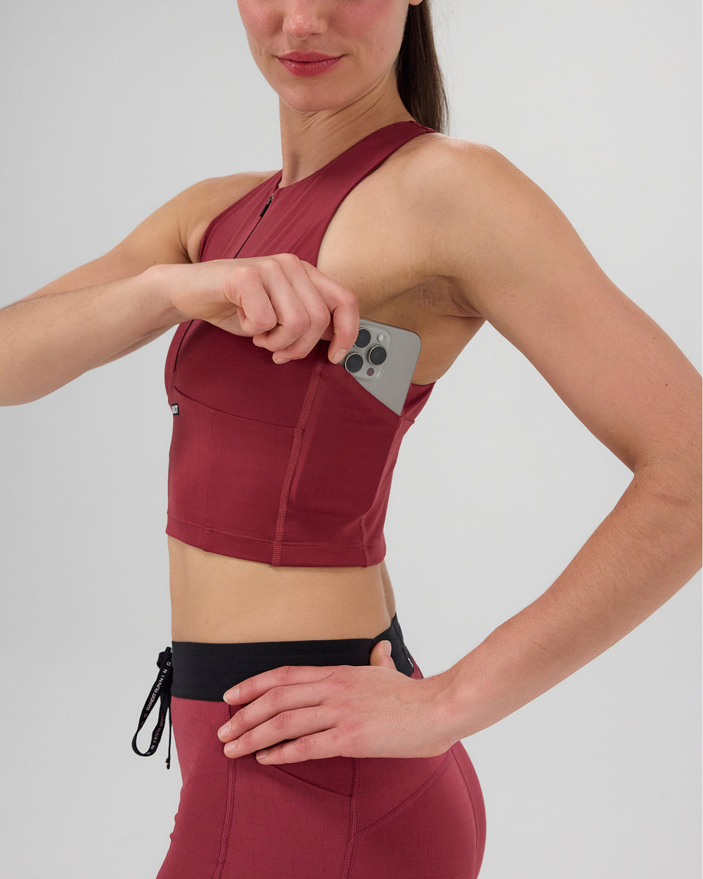 Gridlock™ Zip Front Race Crop - Berry
