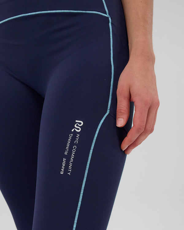 Women's Stamina™ Pop Stitch™ High Waist Leggings - NY Navy / Vintage Blue