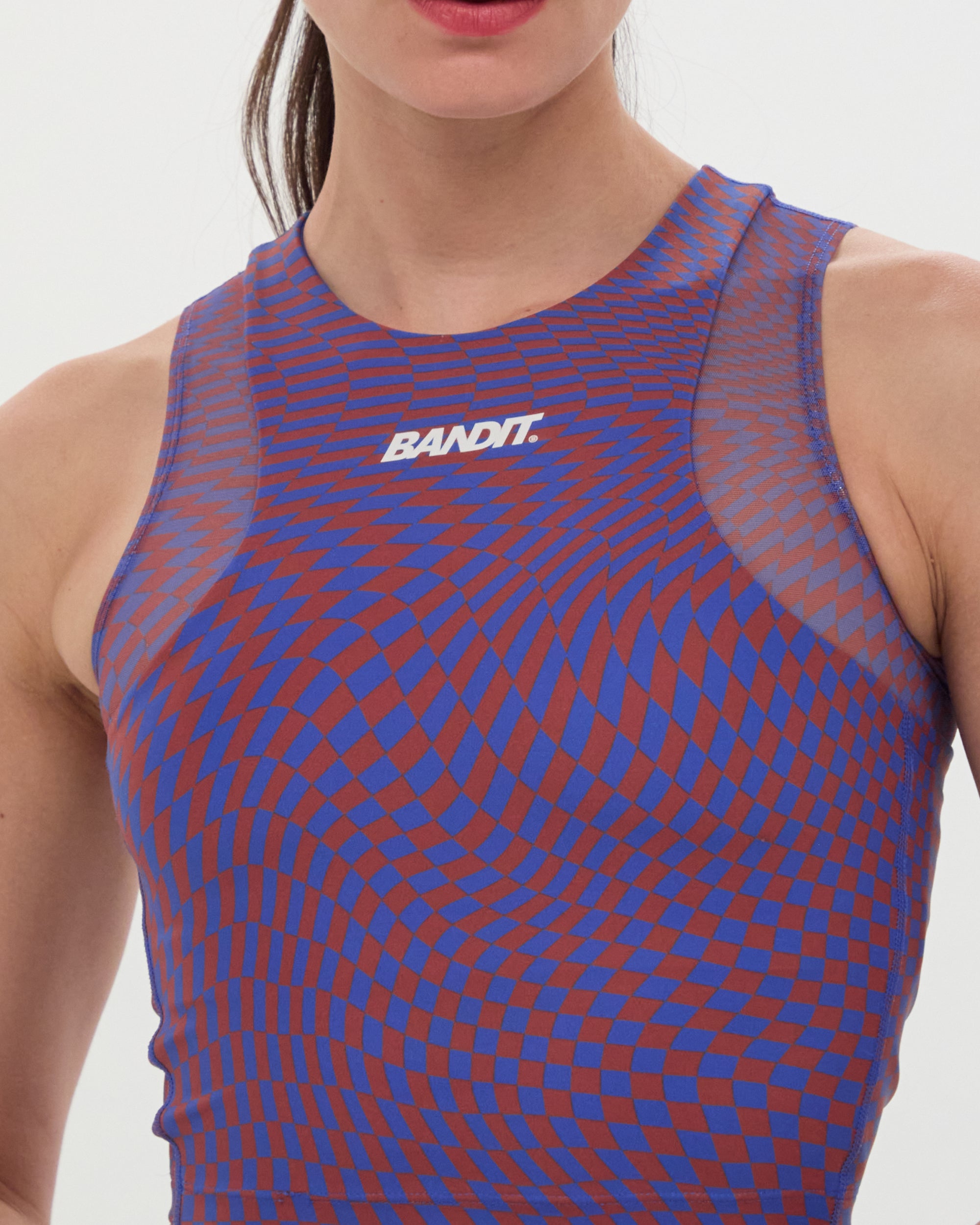Stamina™ Lyra Race Crop - Deep Peri Blue with Rust