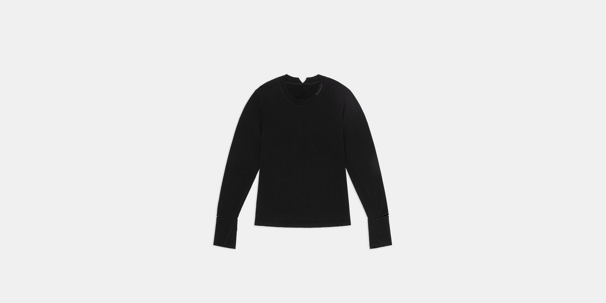 Women's Seamless Wool Blend Long Sleeve - Black