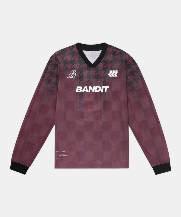 Jacquard Footy Long Sleeve - Fig Print