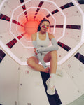Thumbnail of Cadence™ Corset Bra, White with Black - Bandit x ASICS