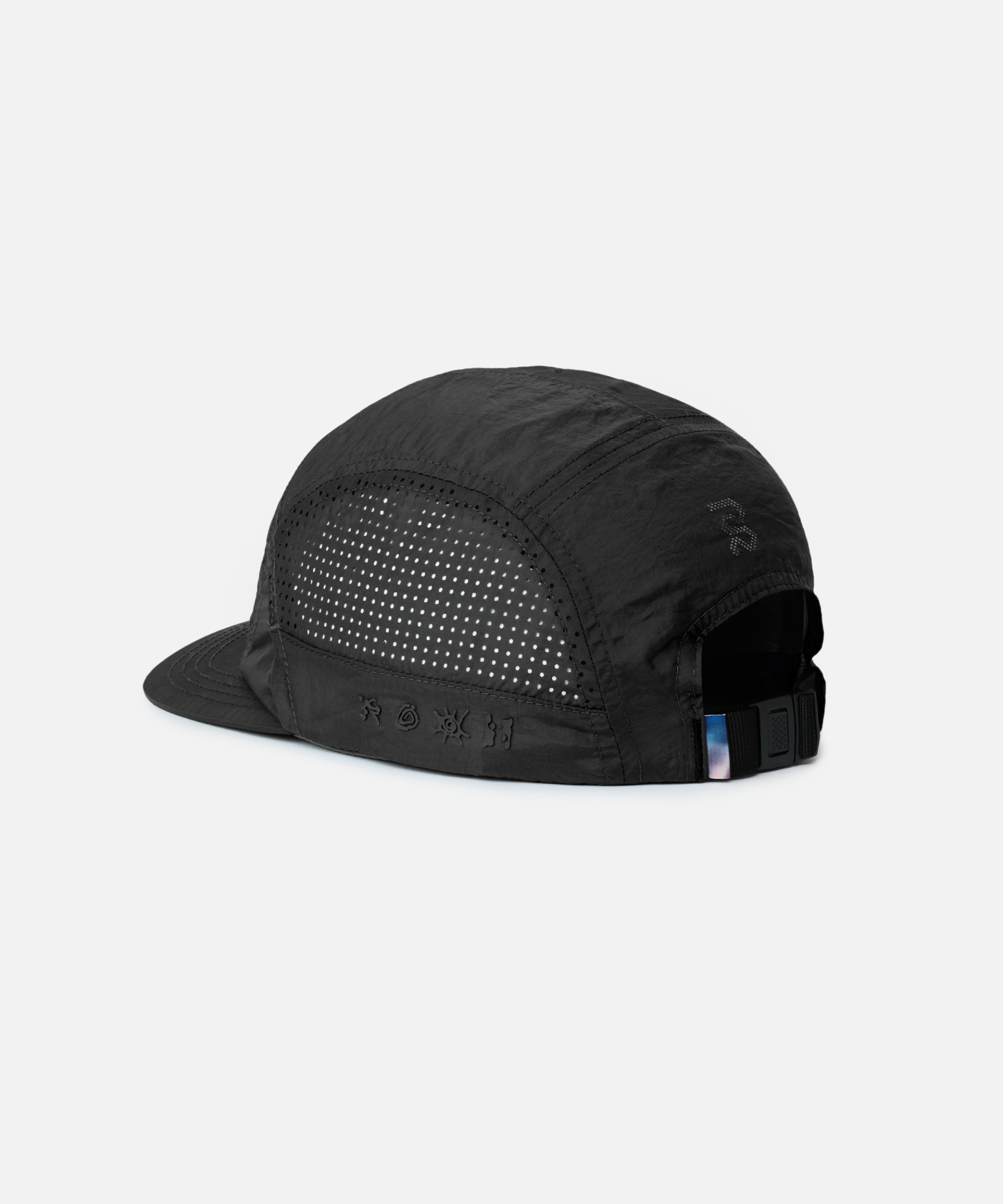 Nylon HumoFit™ Run Hat with Sunglasses Holder - Black