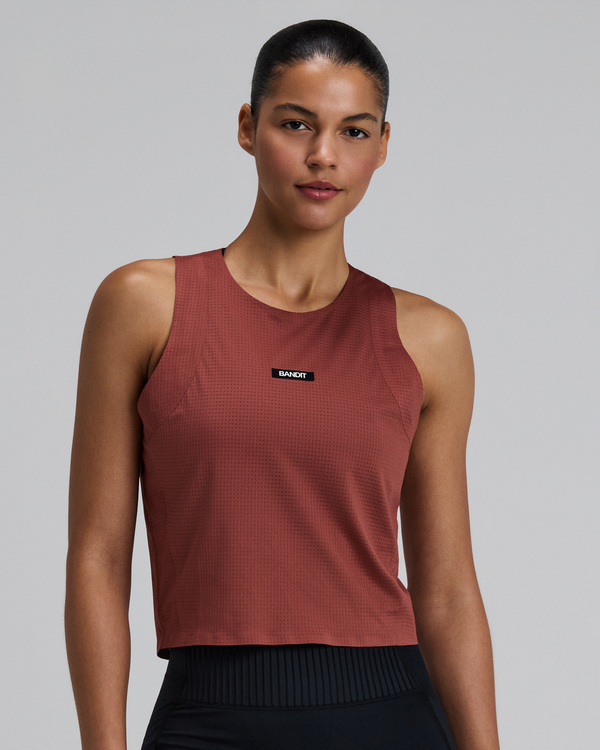 Women's GeoMesh™ Race Singlet - Mahogany