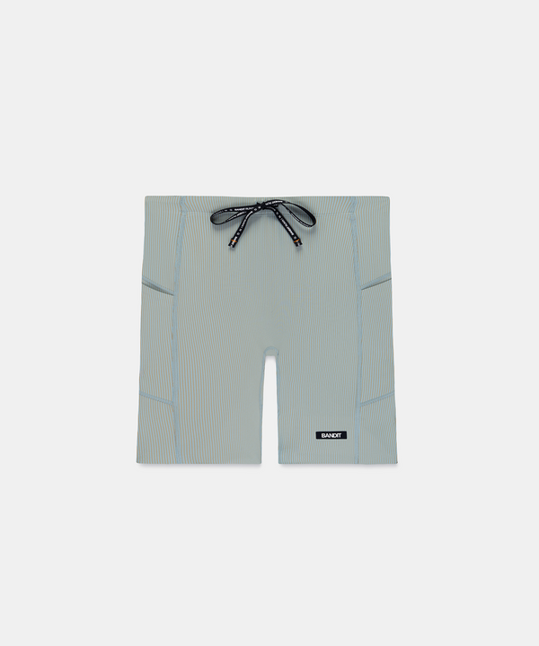 Men's Striped Cadence™ Half Tights - Lagoon / Copal