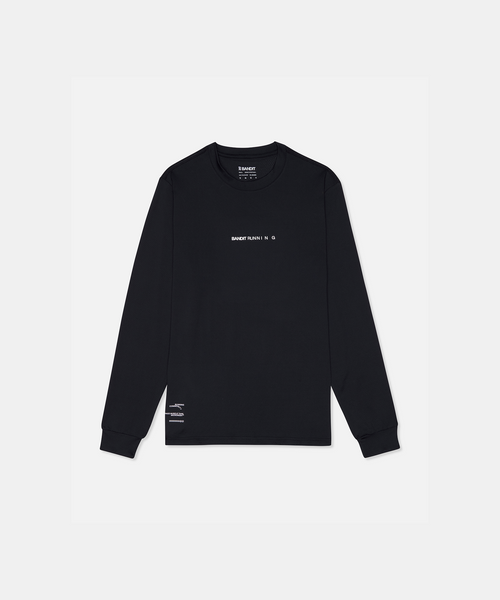 tofubeats 「RUN」Long Sleeve T-Shirt BLACK Long Sleeve Performance Running Tee Shirt | Bandit Running