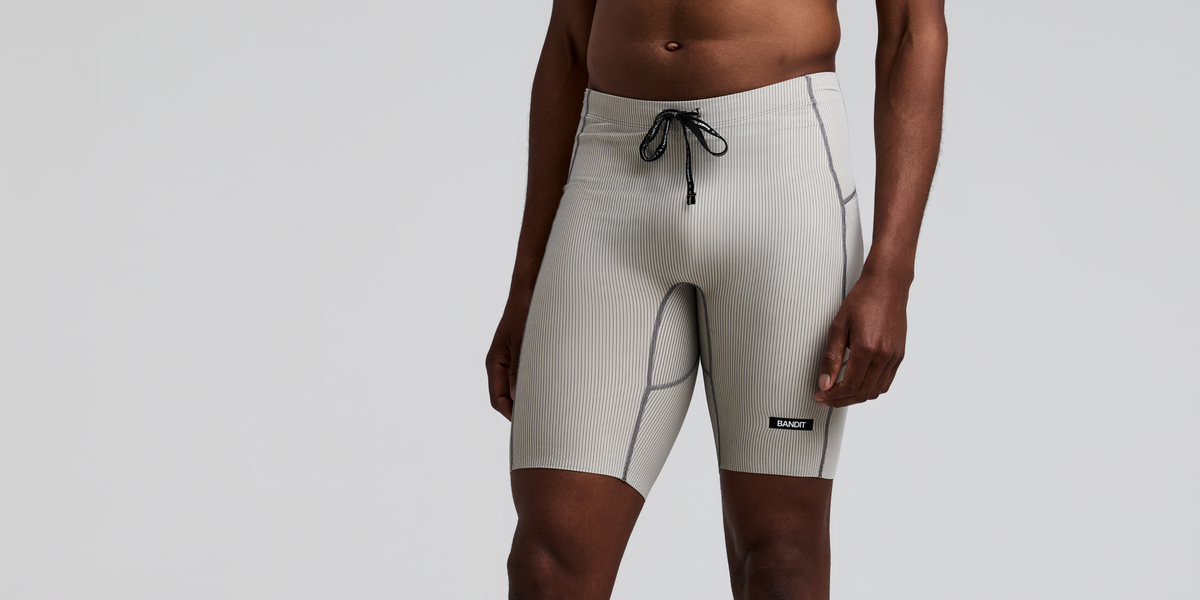 Men's Striped Cadence™ Half Tights - Plaster / Slate