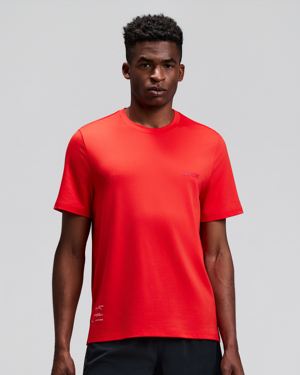 Men's Micromesh™ Short Sleeve Run Tee - Poppy