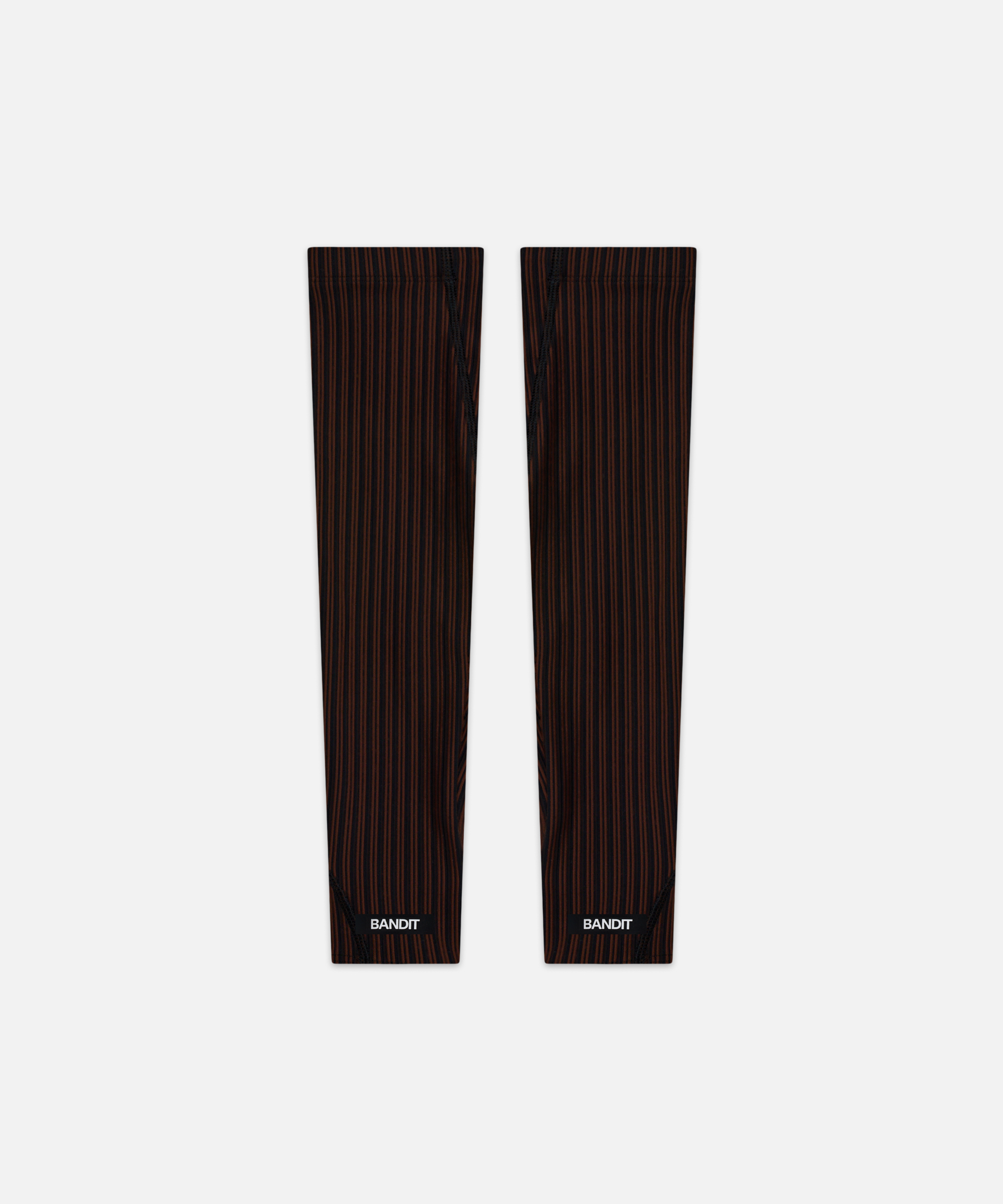 Striped Cadence™ Compression Sleeves - Cacao / Black
