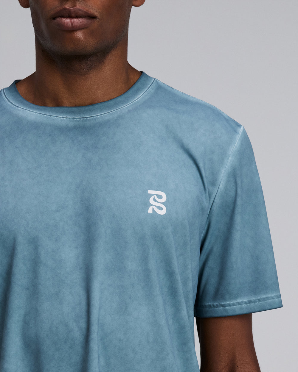 Men's FrioSoft™ Performance Box Tee - Tranquil Blue SaltFade™
