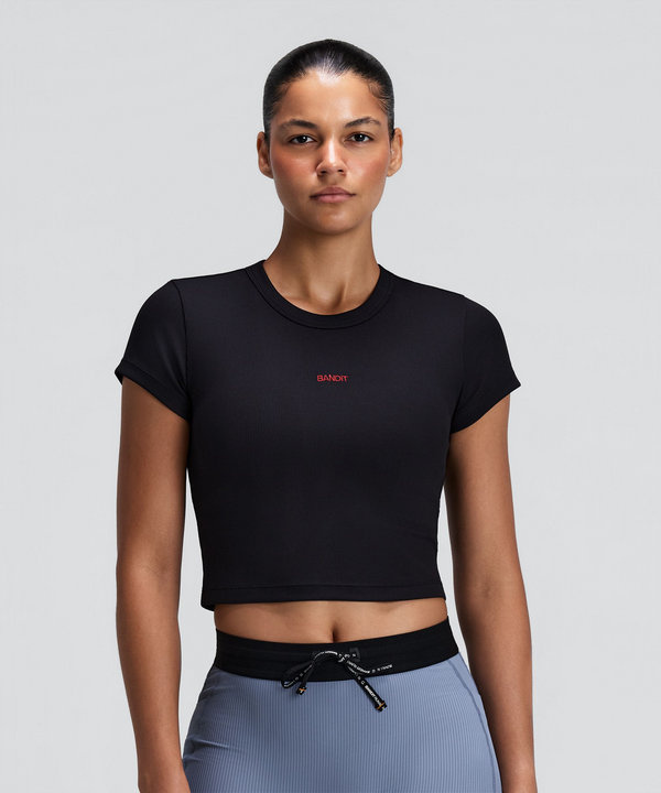 Women's Vituccia™ Cropped Performance Tee - Black