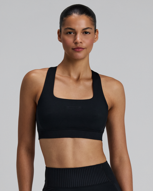 Women's Stamina-V™ Square Neck Run Bra - Black
