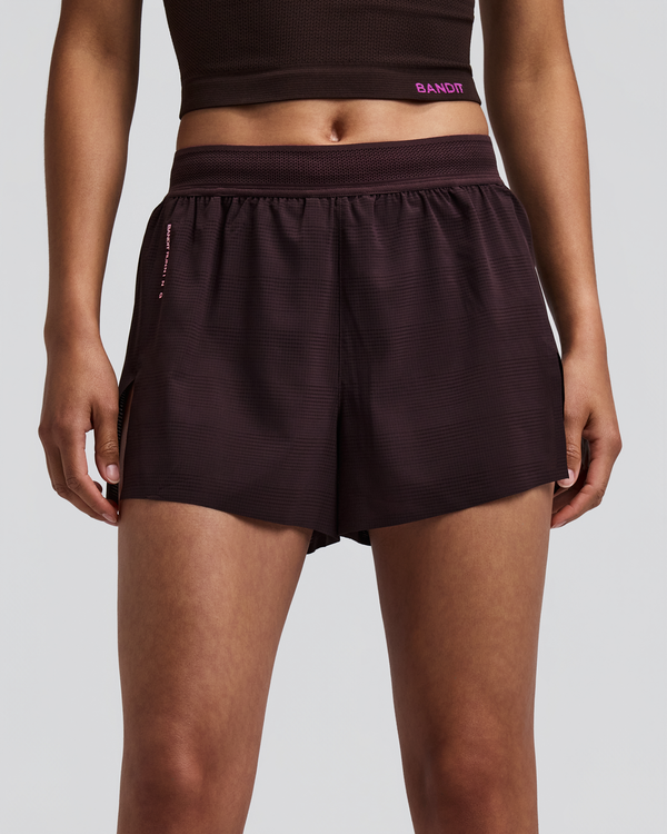 Women's CoolGrid™ 3" Split Shorts - Espresso