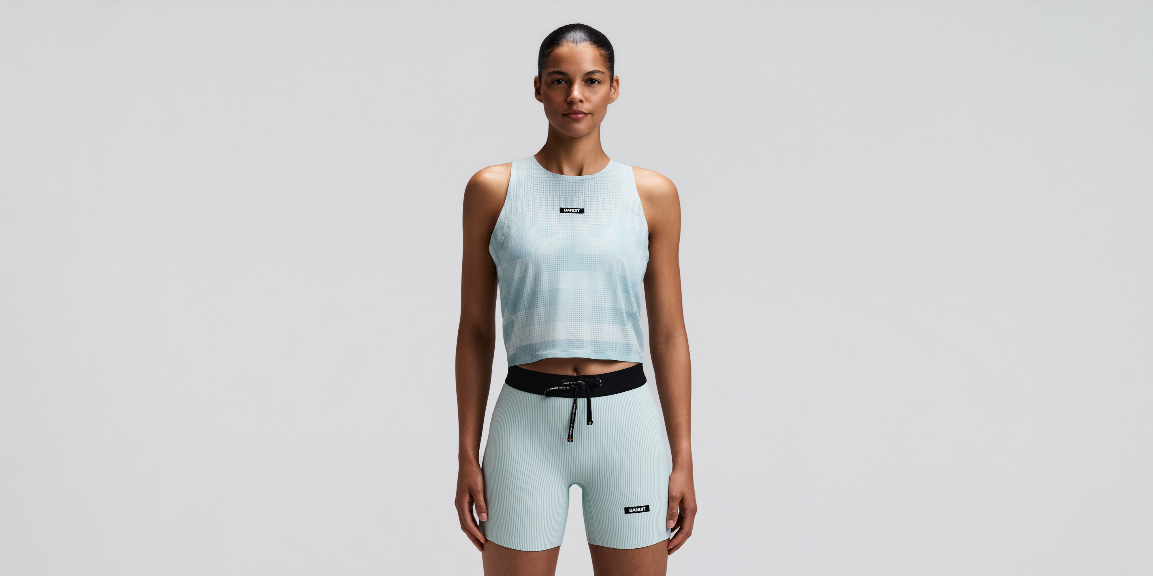 Women's GeoMesh™ Lightweight Race Singlet - Growing Grid - Lagoon / Mist