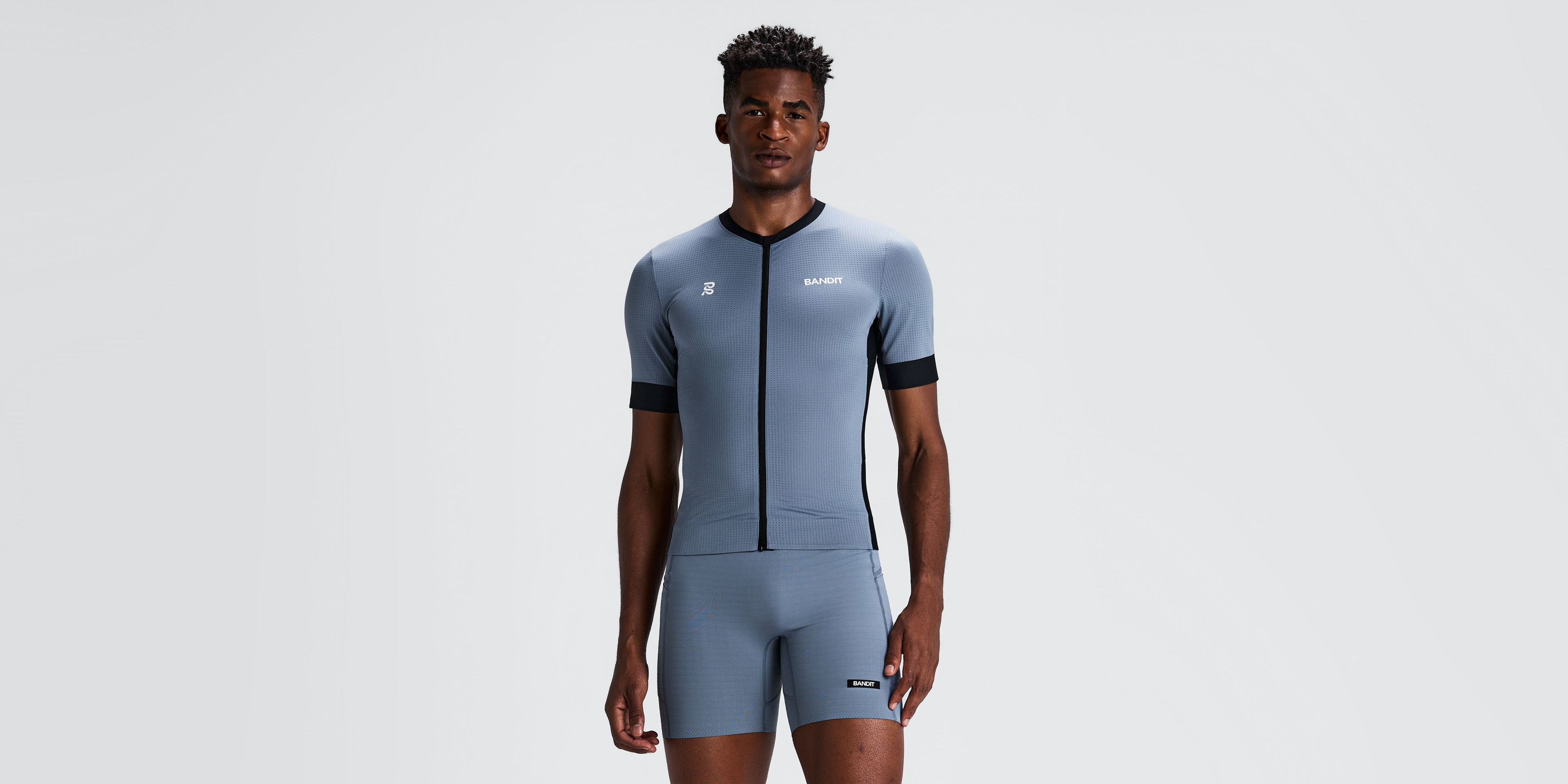 Men's GeoMesh™ 2-Way Zip Race Top - Steel Horizon