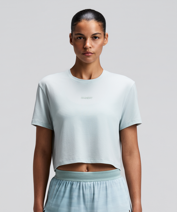 Women's Micromesh™ Cropped Run Tee - Mist
