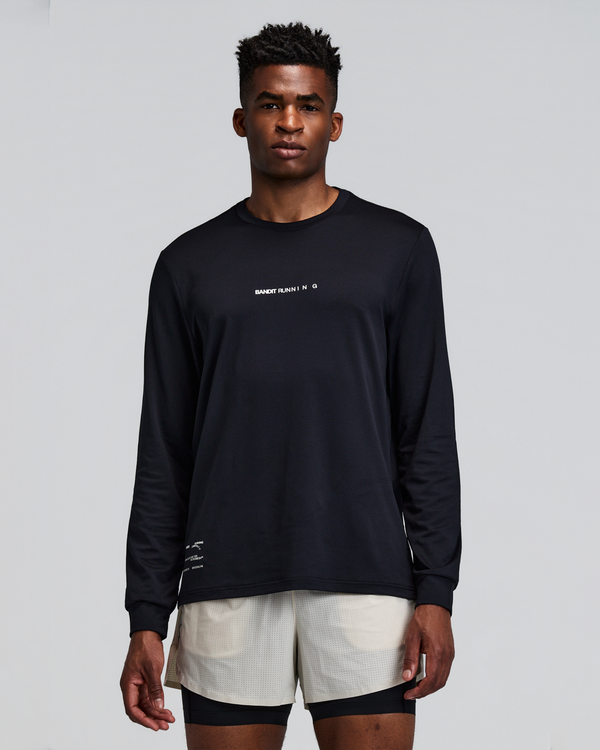 Unisex Micromesh™ Long Sleeve Performance Tee - Black
