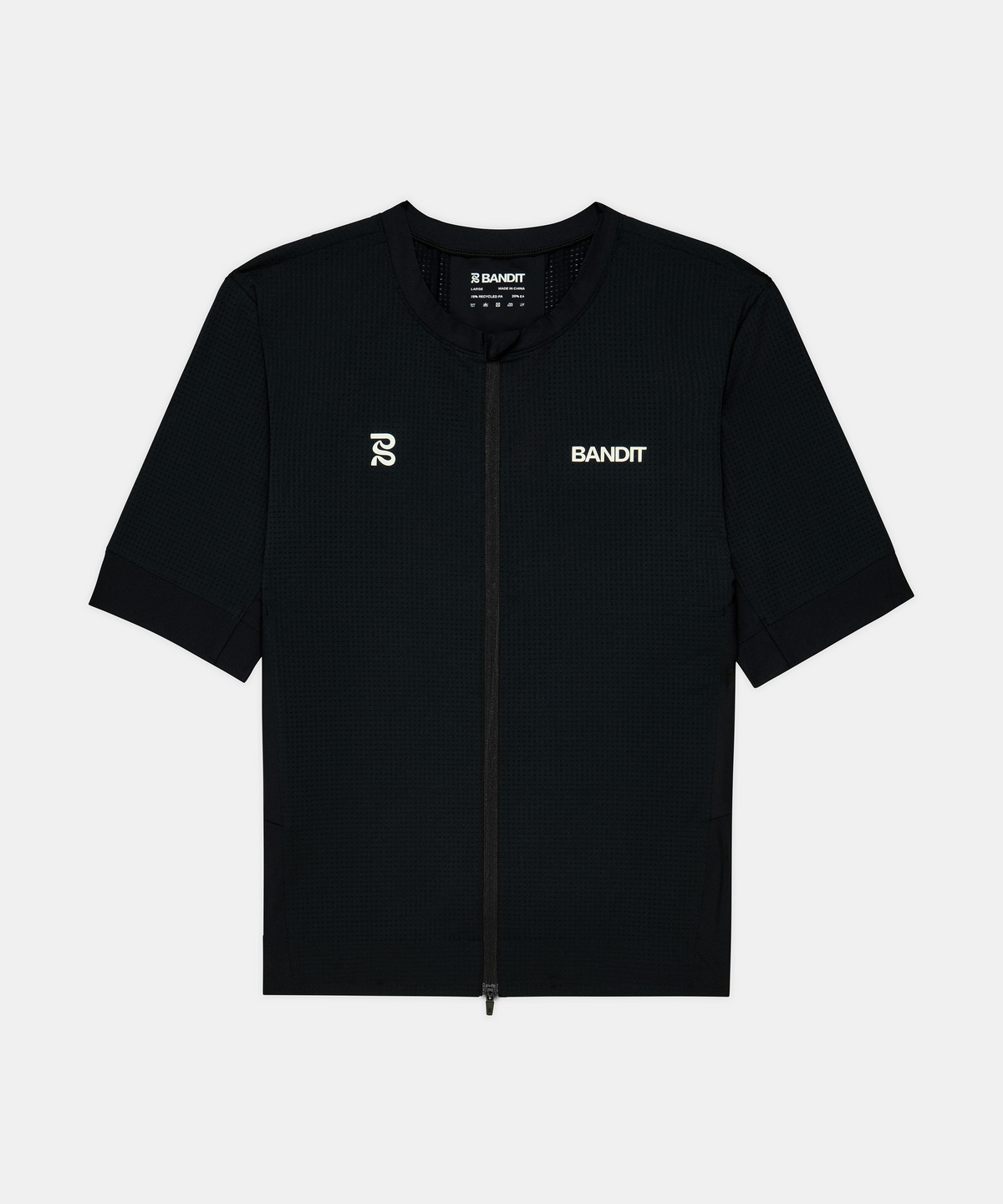 Men's GeoMesh™ 2-Way Zip Race Top - Black